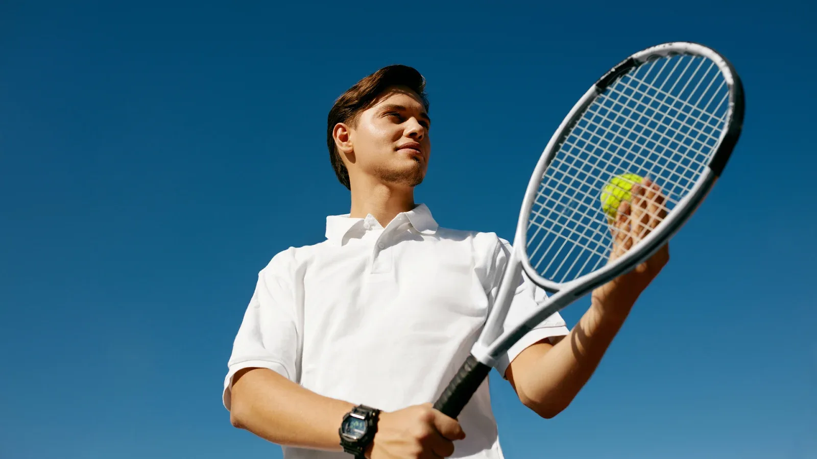 guy playing tennis 